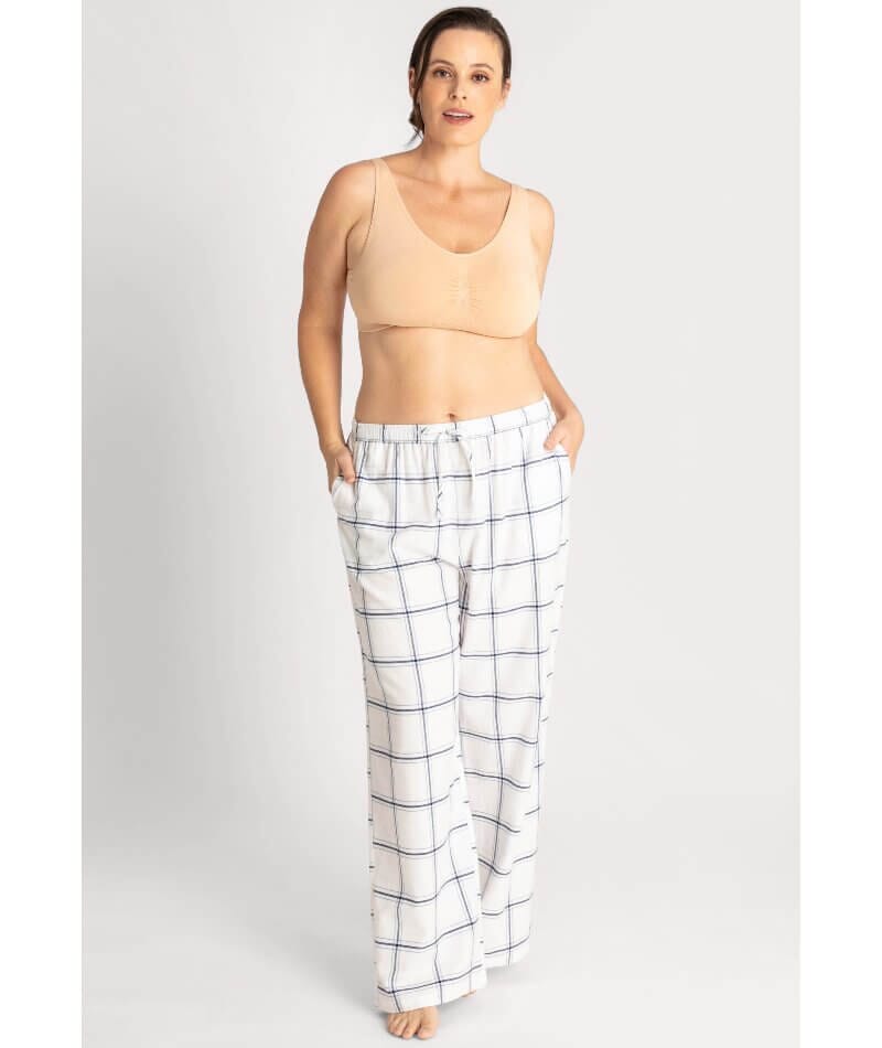 Ava & Audrey Amelia Brushed Cotton Pant - Ivory Sleep / Lounge